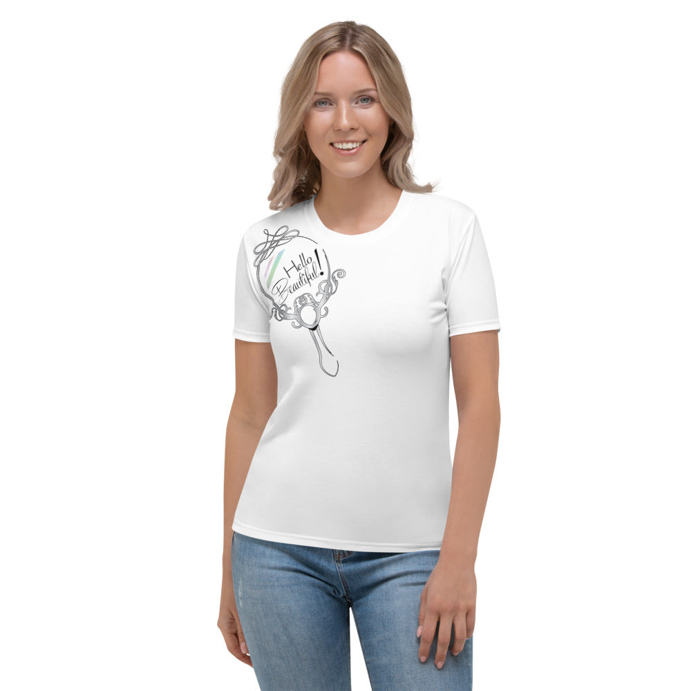 HELLO BEAUTIFUL REFLECTION Women's Shirt-Digital Rawness