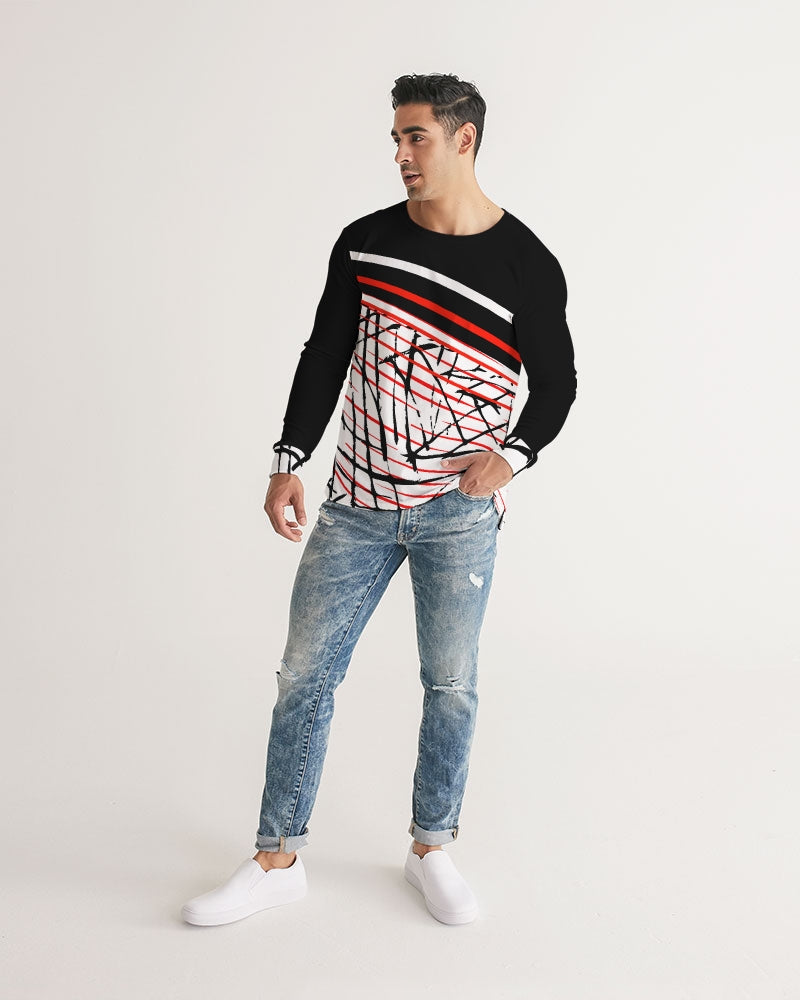 Striped Out Men's Long Sleeve Shirt-cloth-Digital Rawness