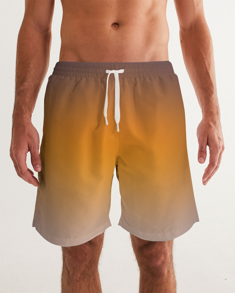 Smokey Orange Men's Swim Trunk-cloth-Digital Rawness