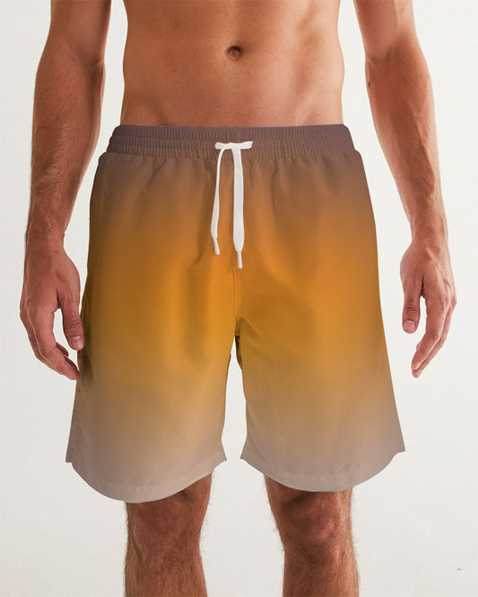 Smokey Orange Men's Swim Trunk-cloth-Digital Rawness