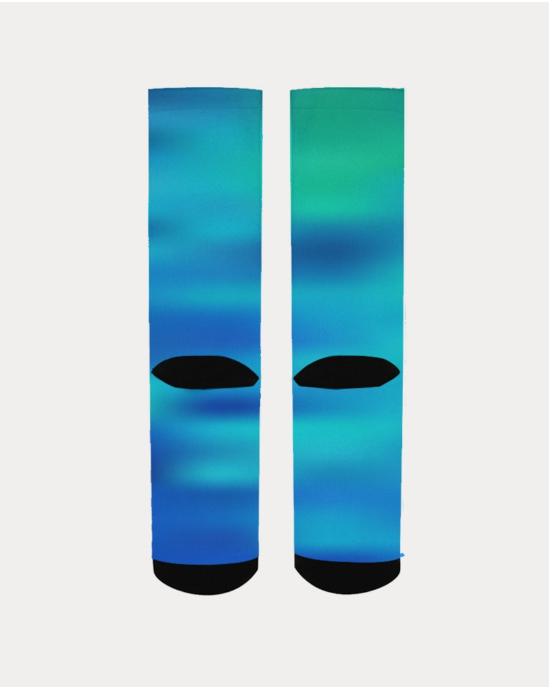 Ocean Shore Blues Women's Socks-accessories2-Digital Rawness