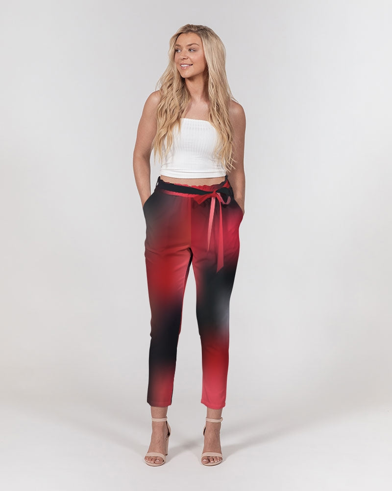 Cherry Bomb Women's Belted Tapered Pants-cloth-Digital Rawness