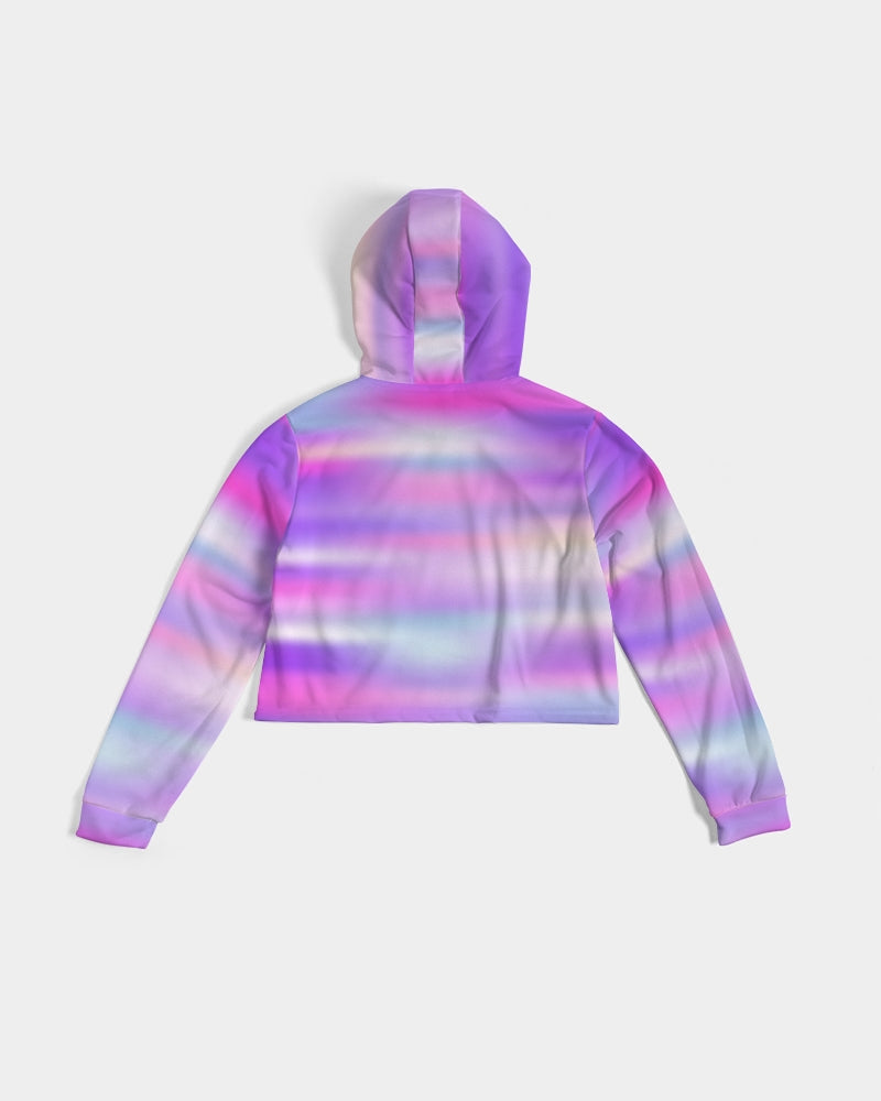Women's Cropped Hoodie - Pretty Punch - Digital Rawness