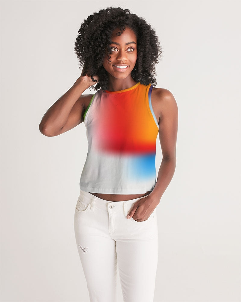 Just A Little Women's Cropped Tank-cloth-Digital Rawness
