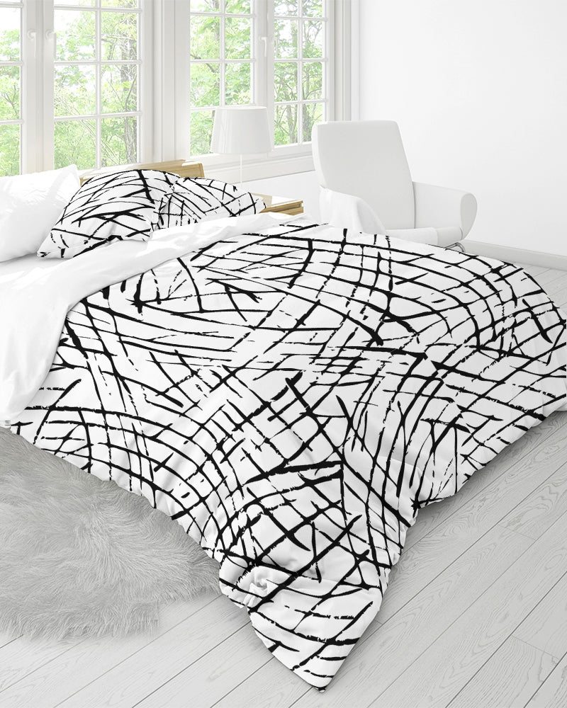 Lines and Pops Queen Duvet Cover Set-home goods-Digital Rawness