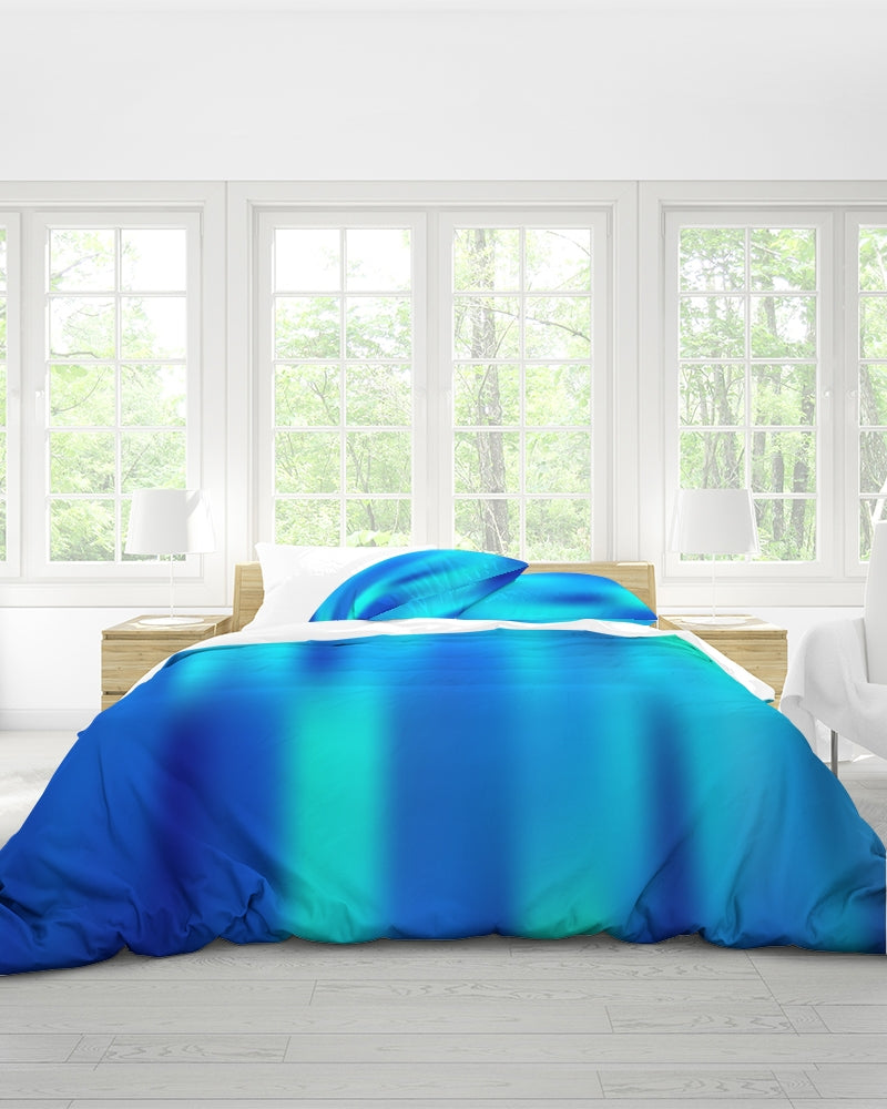 Ocean Shore Blues Queen Duvet Cover Set-home goods-Digital Rawness