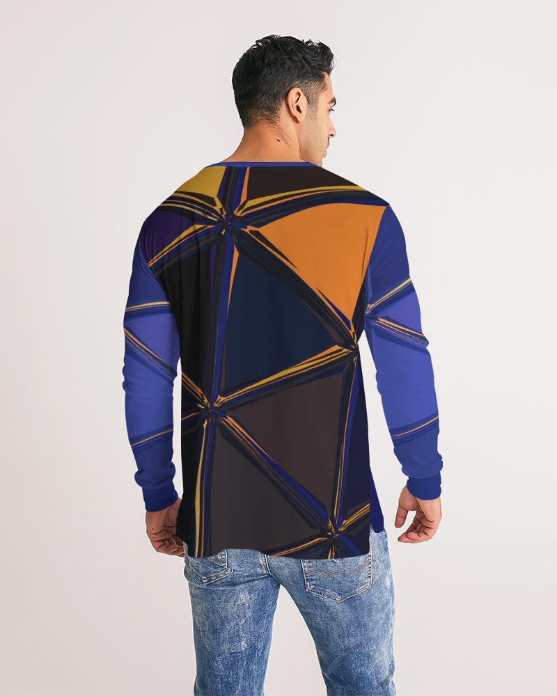 Blue Rush Men's Long Sleeve Shirt-cloth-Digital Rawness