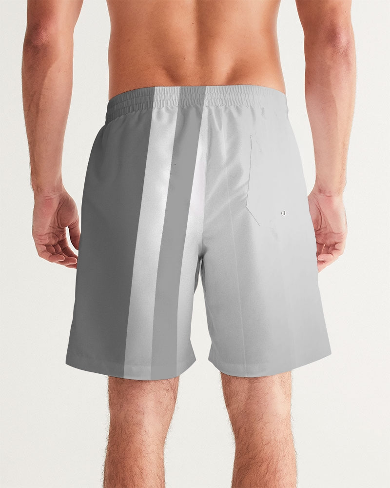 Blur Grey Lines Men's Swim Trunk-cloth-Digital Rawness