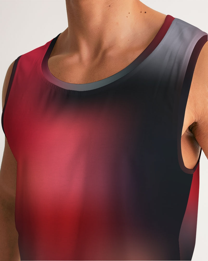 Close-Up Detail of Cherry Bomb Men's Tank Top Design - Digital Rawness