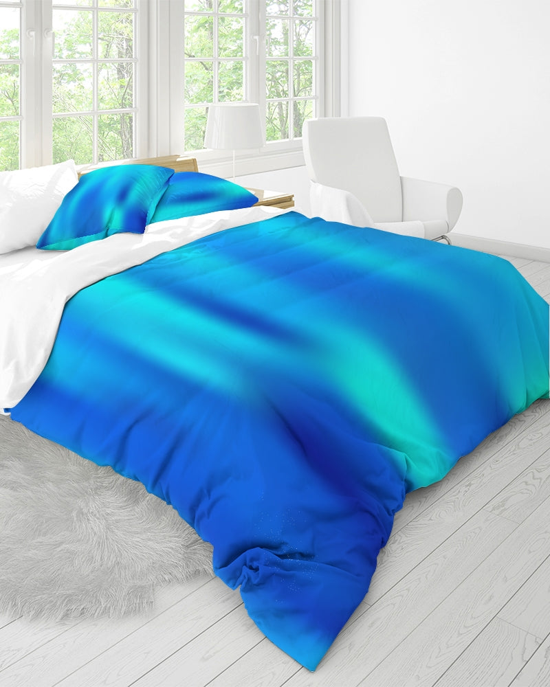 Ocean Shore Blues Queen Duvet Cover Set-home goods-Digital Rawness