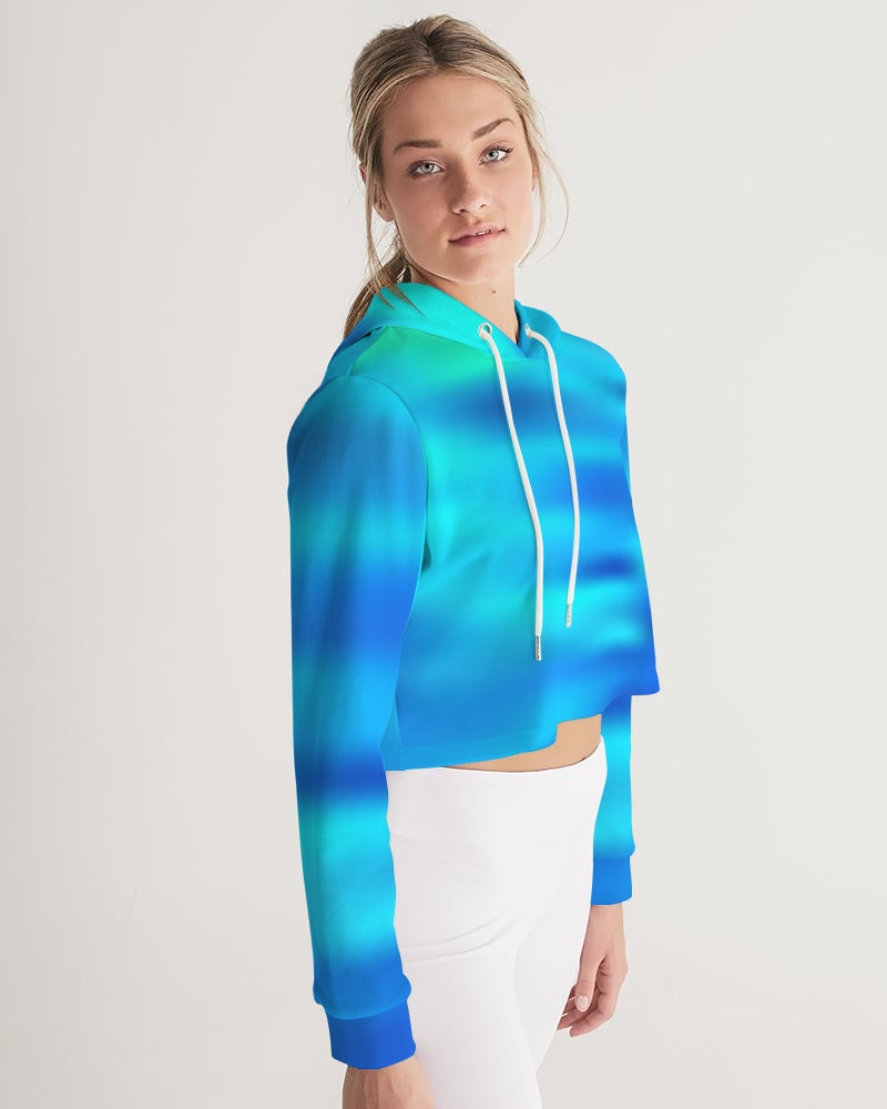 Cropped Women's Hoodie-cloth-Digital Rawness