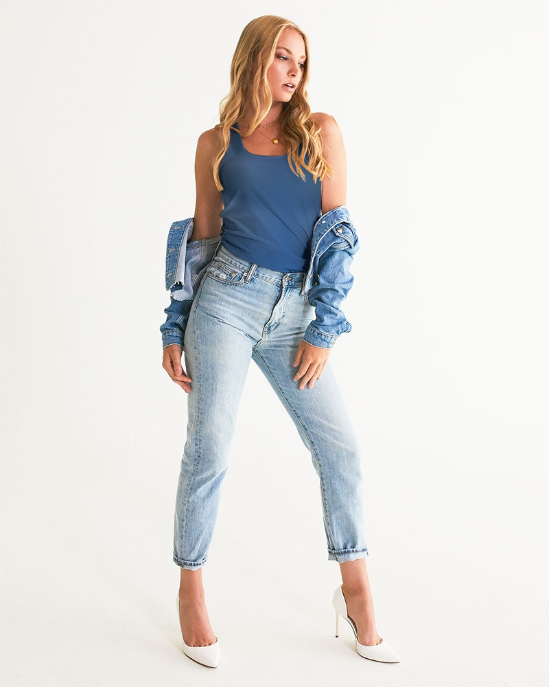 Shaded Blue Women's Tank Top-cloth-Digital Rawness