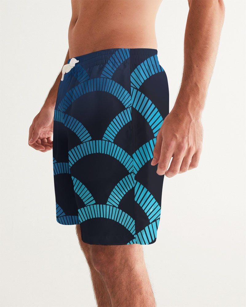 Blue Blues Men's Swim Trunk-cloth-Digital Rawness