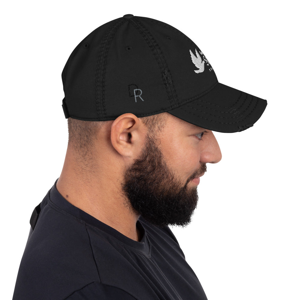 God is my Strength | 2 Corinthians 12:9 Distressed Dad Hats-Hat-Digital Rawness