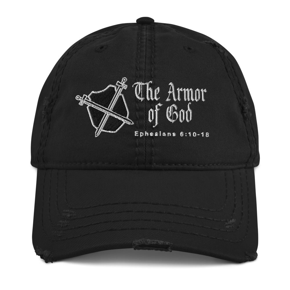 The Armor of GOD Distressed Dad Hat-cap-Digital Rawness