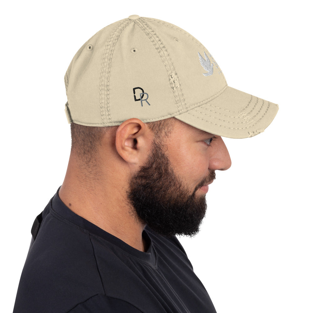 God is my Strength | 2 Corinthians 12:9 Distressed Dad Hats-Hat-Digital Rawness