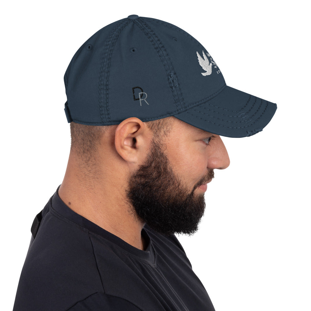 God is my Strength | 2 Corinthians 12:9 Distressed Dad Hats-Hat-Digital Rawness