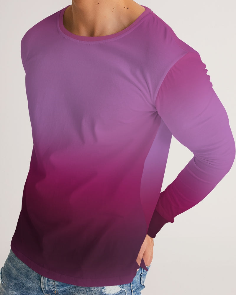 Plum Fade Men's Long Sleeve Shirt-cloth-Digital Rawness