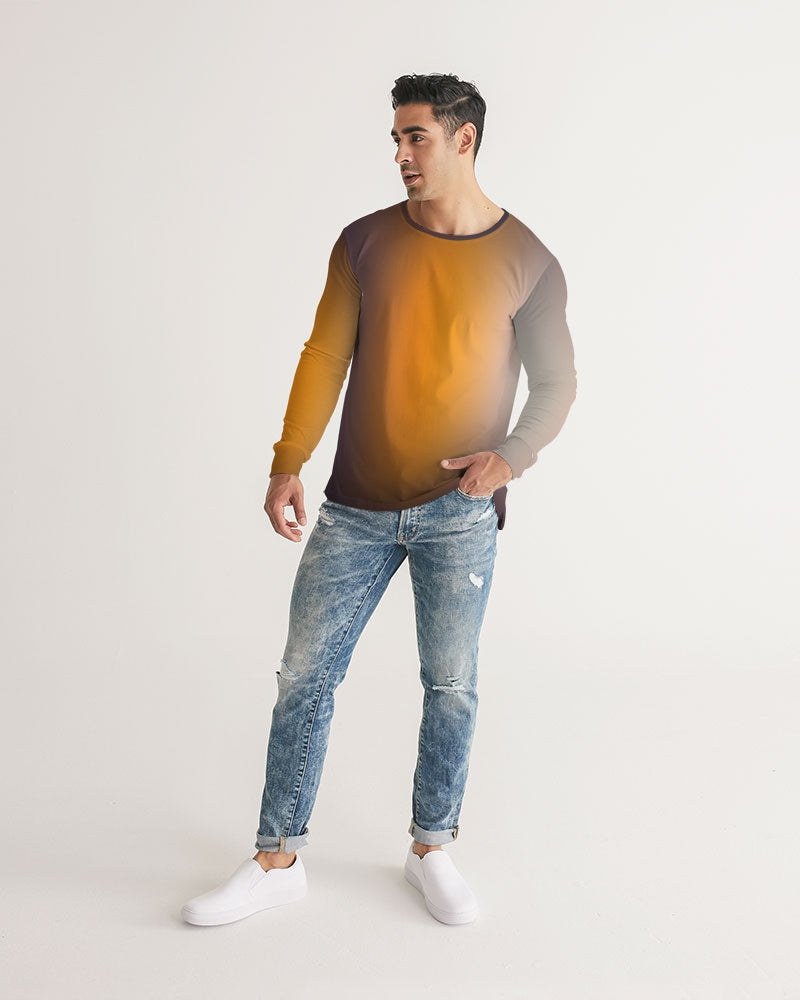 Smokey Orange Men's Long Sleeve Shirt-cloth-Digital Rawness