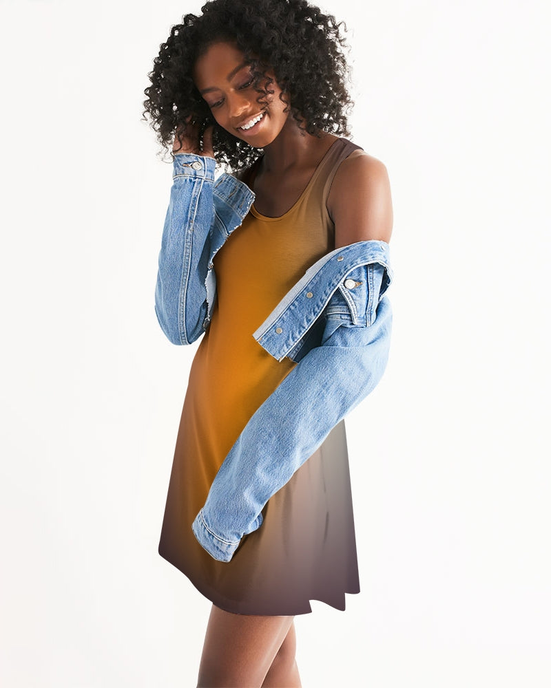Smokey Orange Women's Racerback Dress-cloth-Digital Rawness