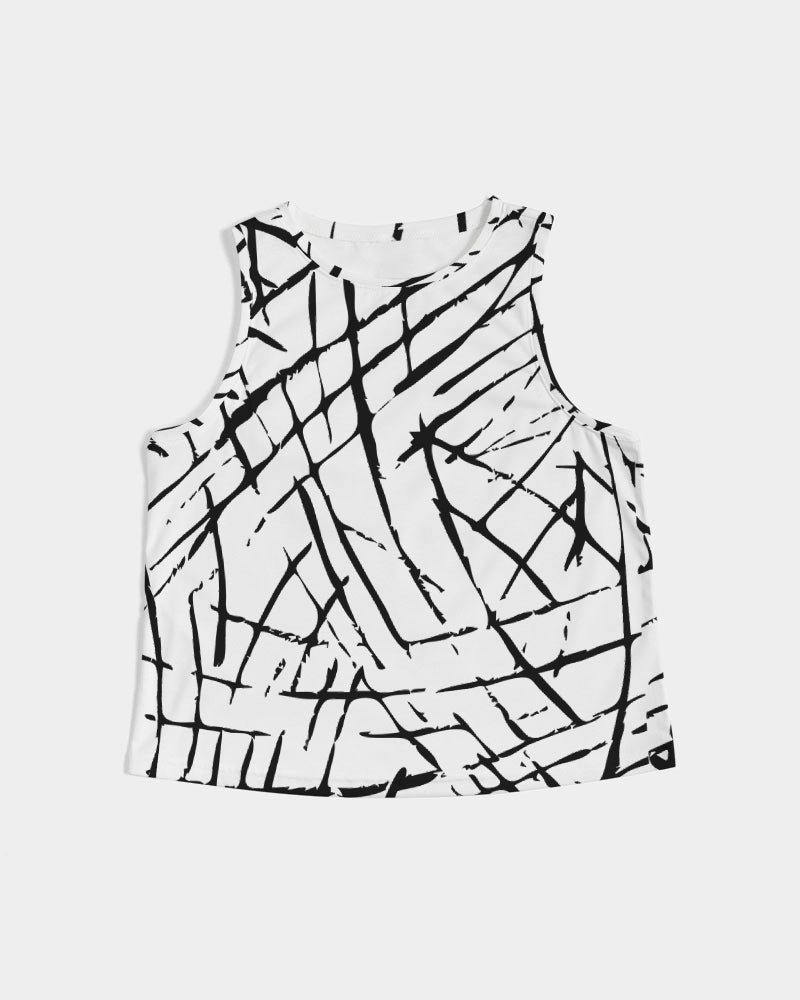 Lines and Pops Women's Cropped Tank-cloth-Digital Rawness