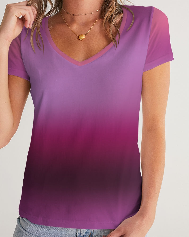 Women's V Neck Shirt-cloth-Digital Rawness