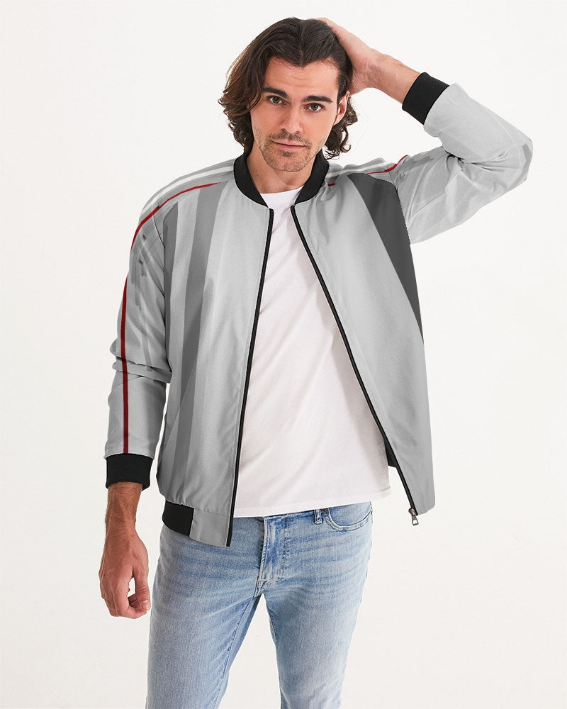 Gray Lines Men's Bomber Jacket-cloth-Digital Rawness