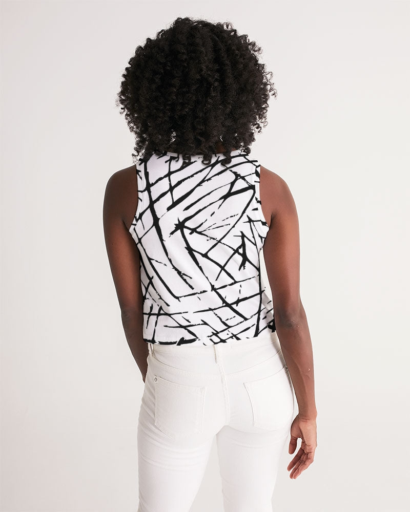 Lines and Pops Women's Cropped Tank-cloth-Digital Rawness