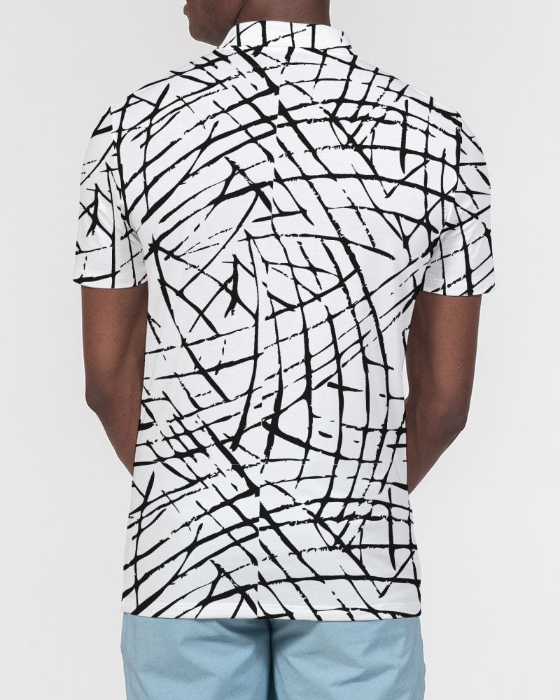 Lines and Pops Men's Slim Fit Polo-cloth-Digital Rawness