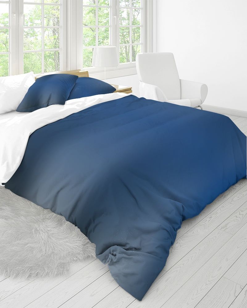 Shaded Blue Queen Duvet Cover Set-home goods-Digital Rawness
