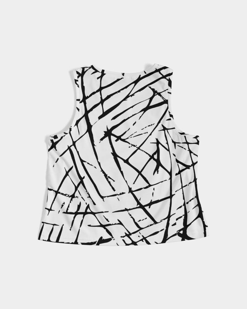Lines and Pops Women's Cropped Tank-cloth-Digital Rawness