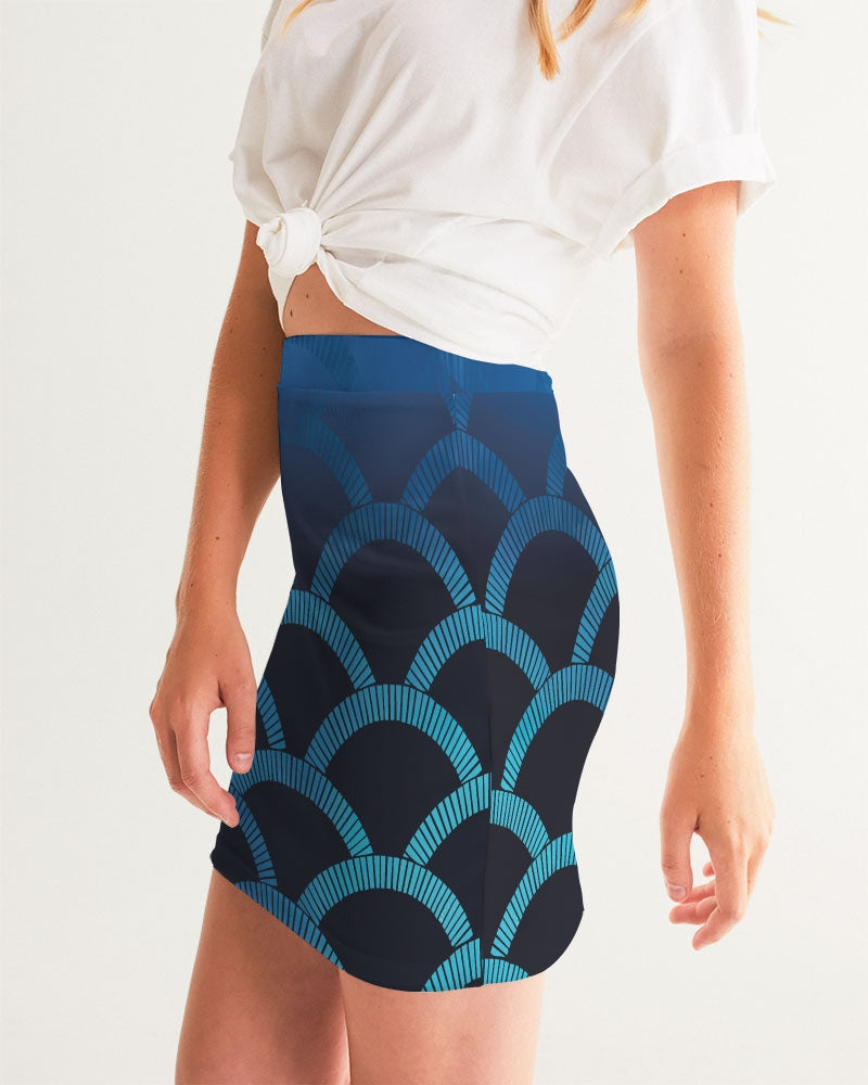 Blue Blues Women's Mini Skirt-cloth-Digital Rawness