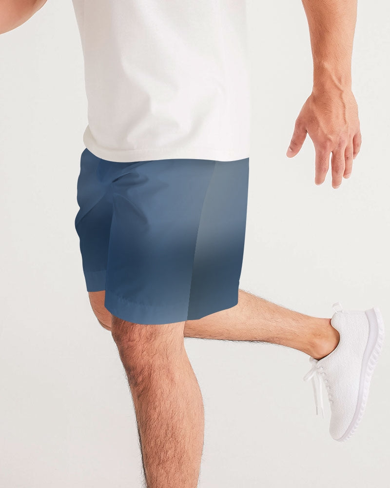 Blue Shaded Men's Jogger Shorts-cloth-Digital Rawness