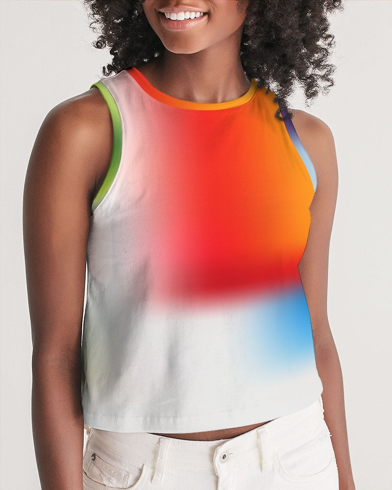 Just A Little Women's Cropped Tank-cloth-Digital Rawness