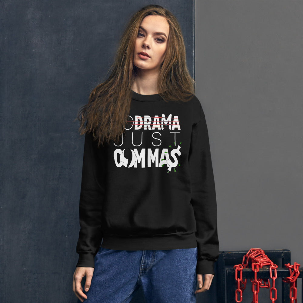 Just Commas Unisex Sweatshirt-Digital Rawness