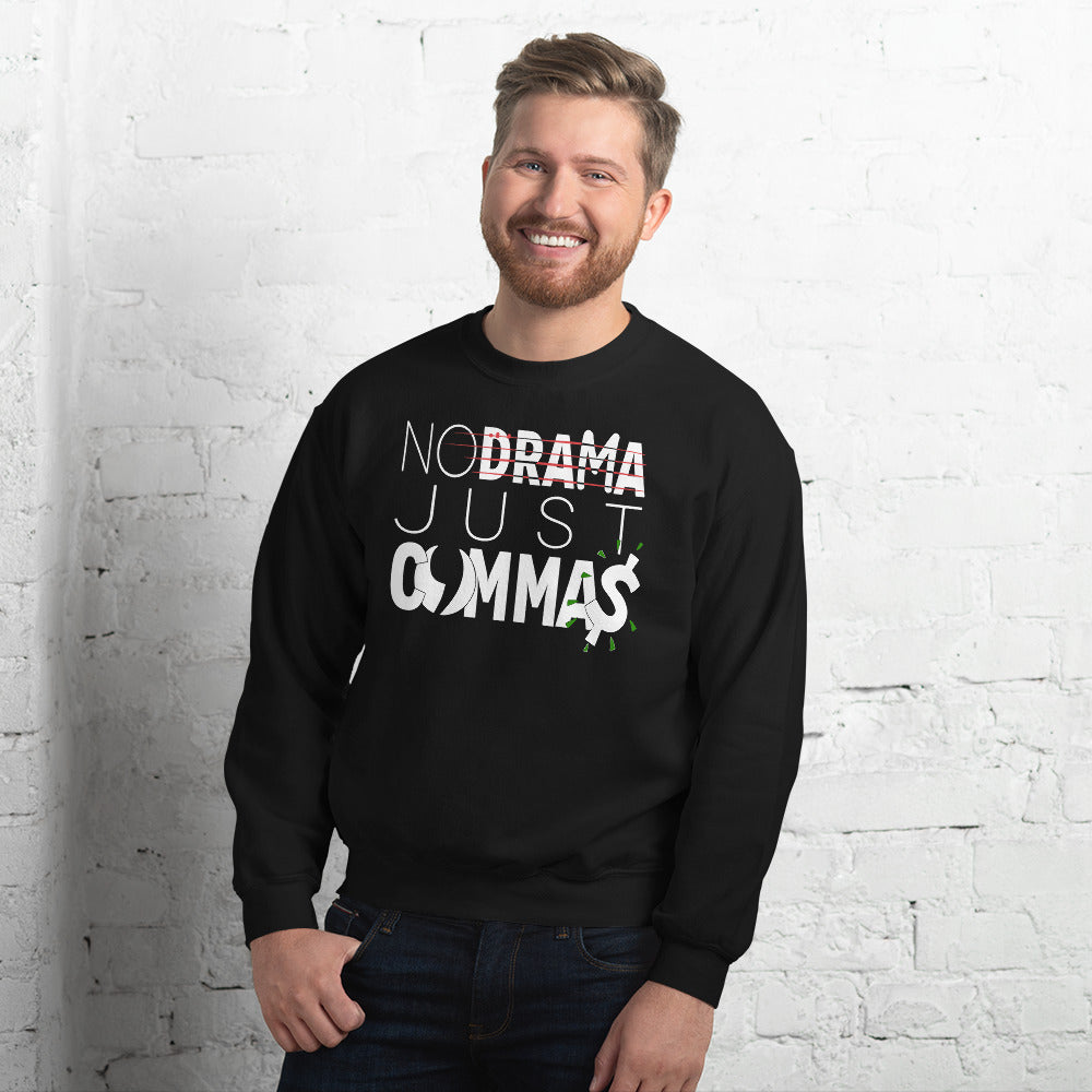 Just Commas Unisex Mental Health Sweatshirt-Digital Rawness