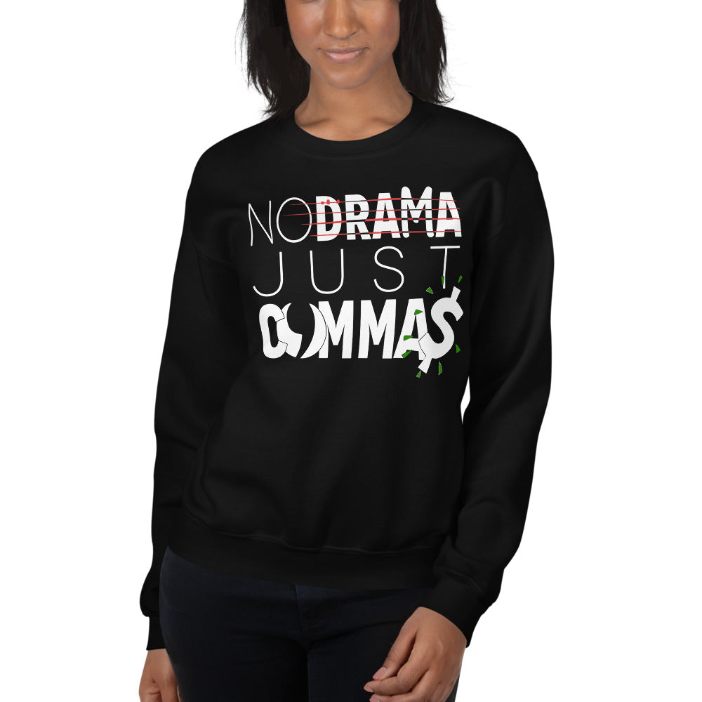 Just Commas Unisex Sweatshirt-Digital Rawness