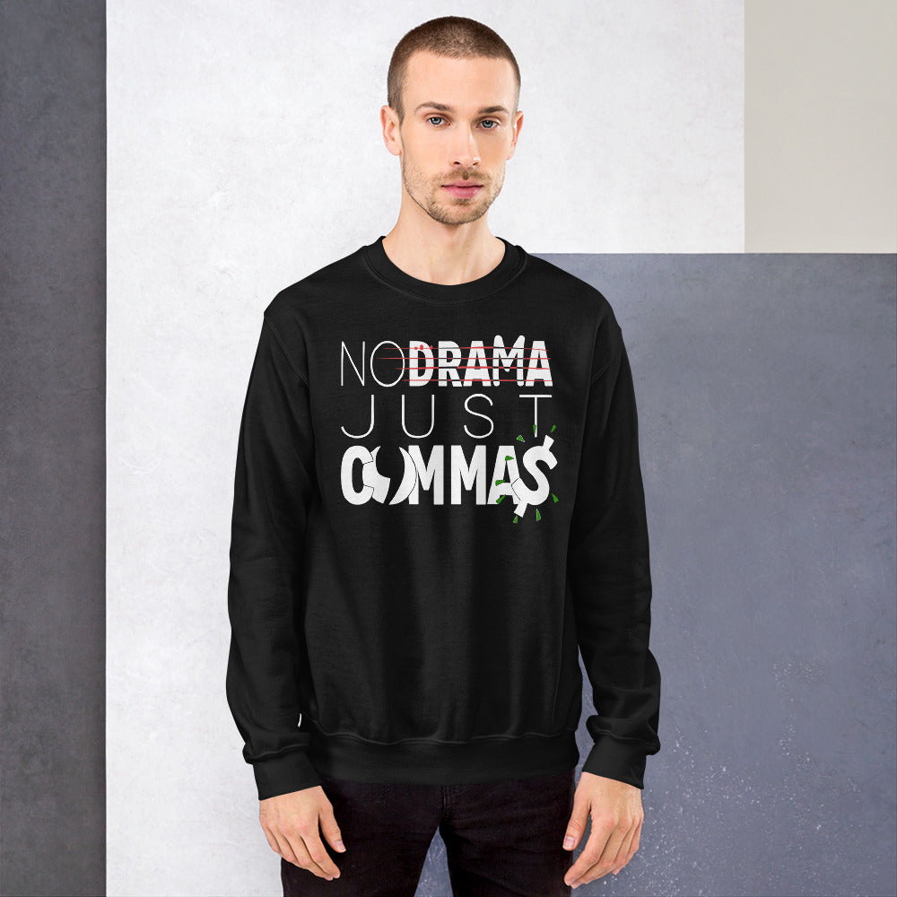 Just Commas Unisex Mental Health Sweatshirt - Digital Rawness