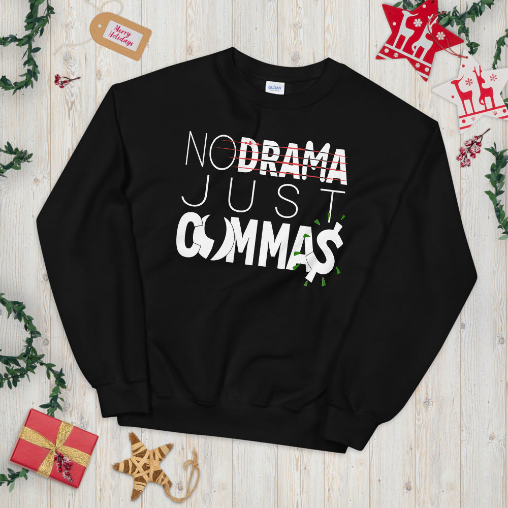 Just Commas Unisex Sweatshirt-Digital Rawness