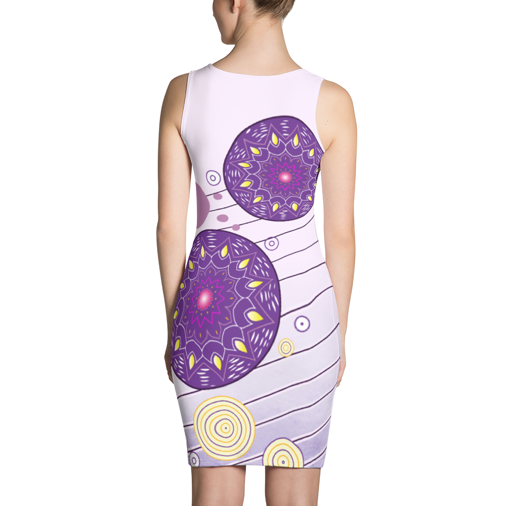 Circle Me Down Women's Bodycon Dress-dresses-Digital Rawness