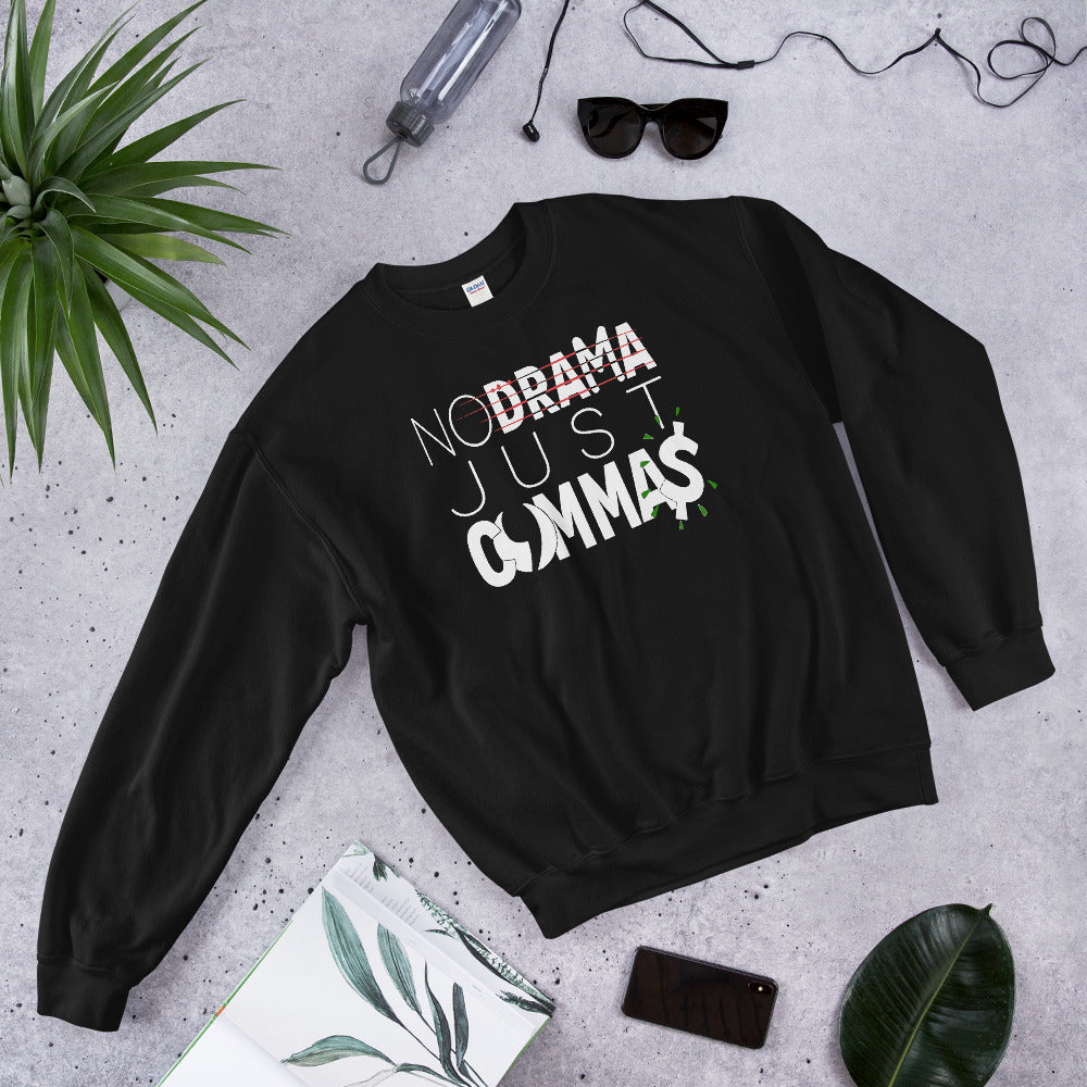Just Commas Unisex Mental Health Sweatshirt-Digital Rawness