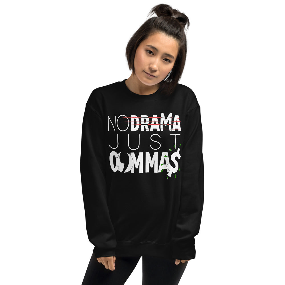 Just Commas Unisex Sweatshirt-Digital Rawness