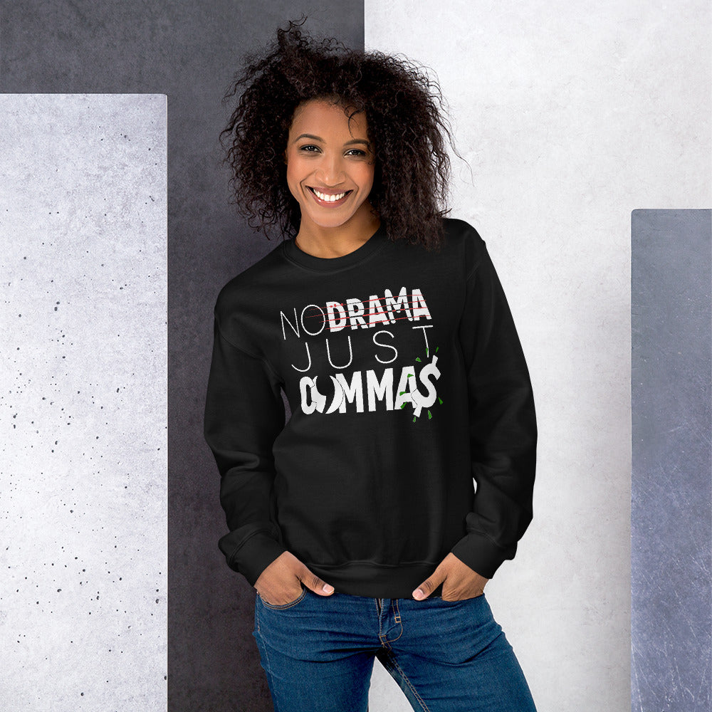 Just Commas Unisex Sweatshirt-Digital Rawness