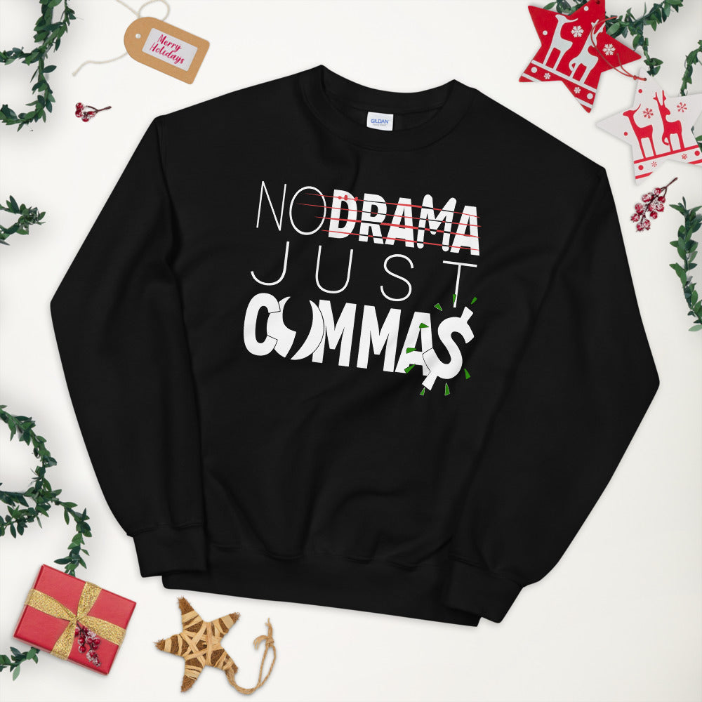 Just Commas Unisex Sweatshirt-Digital Rawness