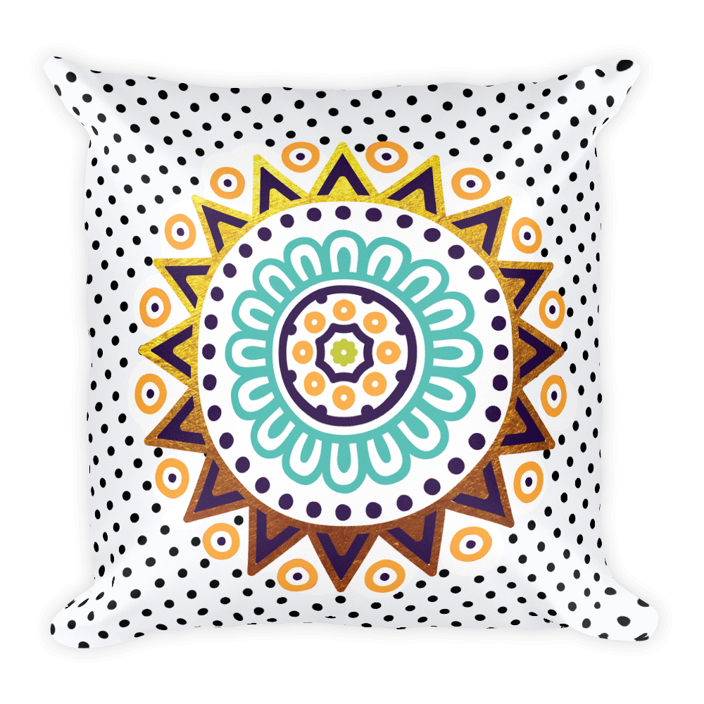 Sun Flower Square Throw Pillow Digital Rawness