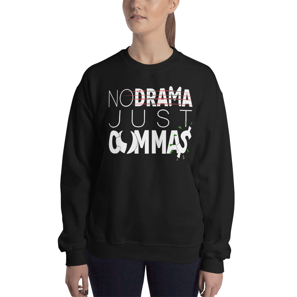 Just Commas Unisex Sweatshirt-Digital Rawness