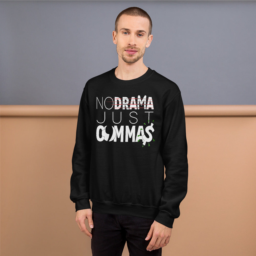 Just Commas Unisex Mental Health Sweatshirt-Digital Rawness