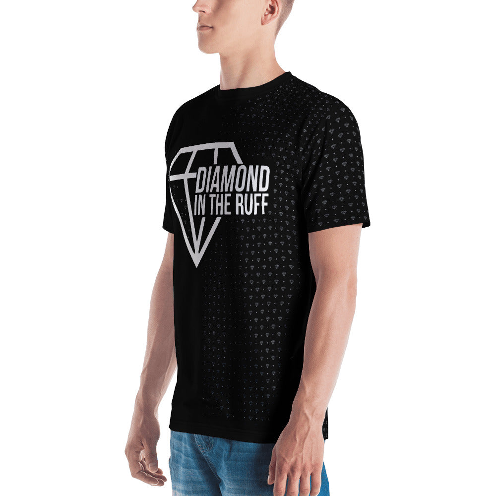 Diamond In The Ruff Men's Black Tee-Graphic Tee-Digital Rawness
