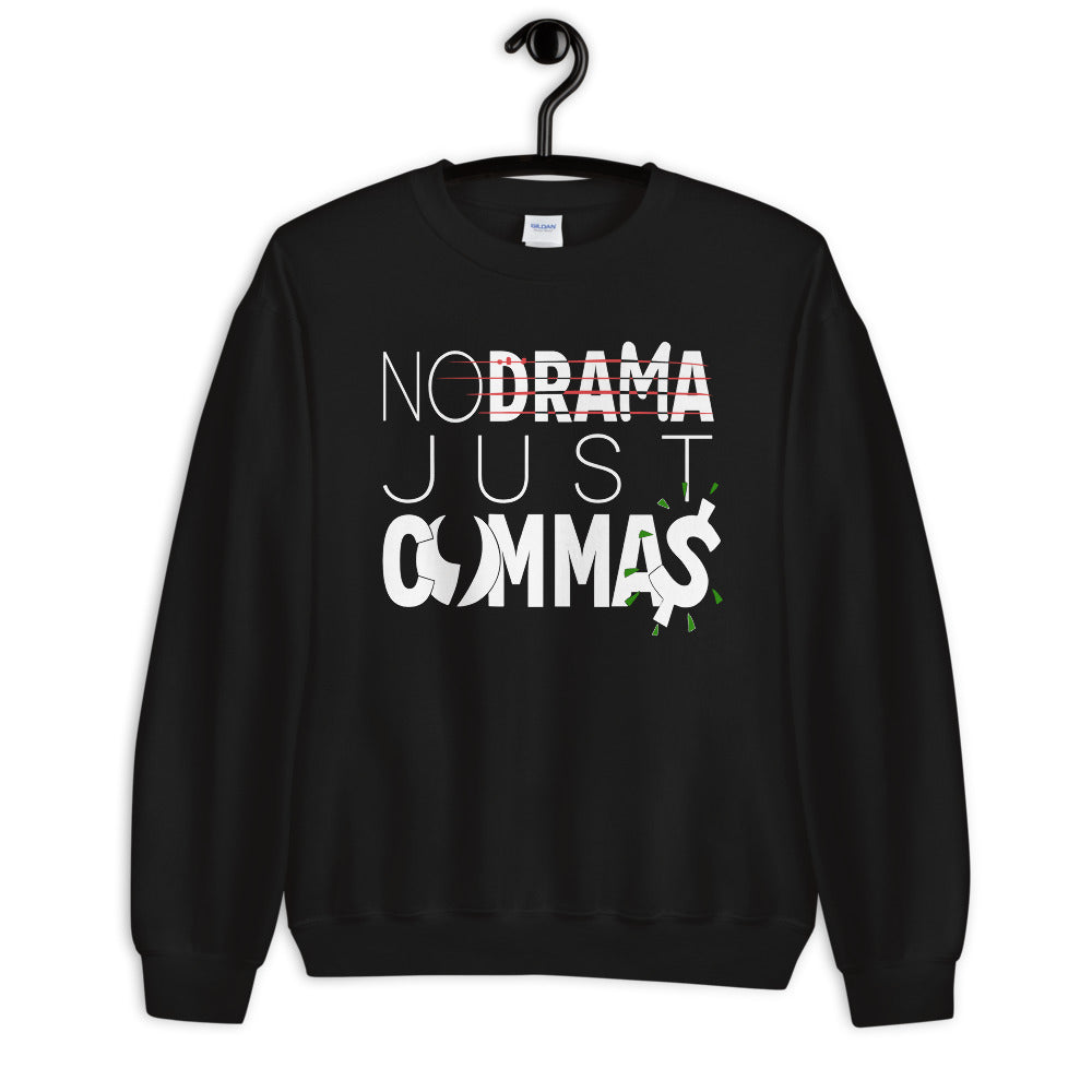 Just Commas Unisex Sweatshirt-Digital Rawness
