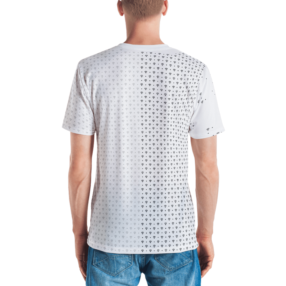 Men's Diamond in The Ruff White Tee Shirt-Graphic Tee-Digital Rawness